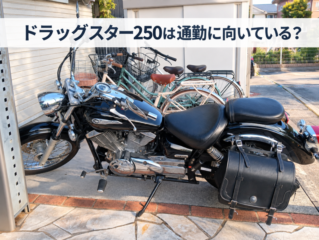 ドラッグスター250は通勤に向いている？2年間毎日乗った感想を実体験を基に書いています
